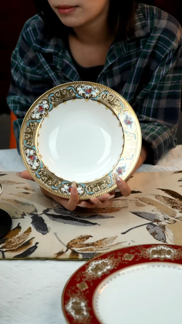 【闪购商品】瓷摆件8.5英寸草帽盘 6个