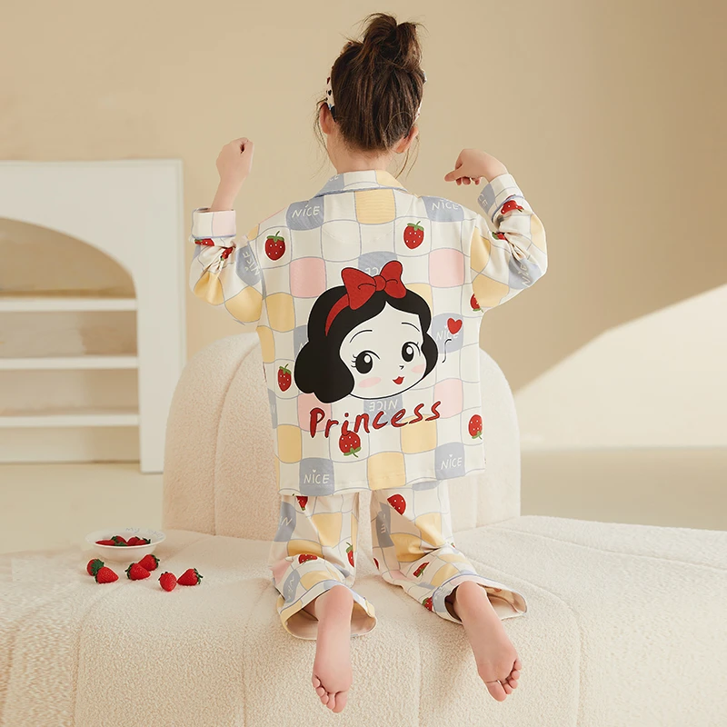 儿童睡衣春秋季纯棉女童长袖宝宝小女孩中大童秋款家居服亲子套装