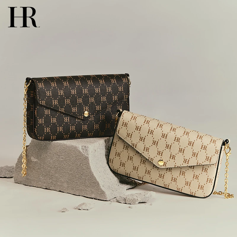 【如影随形】HR赫莲娜女包经典印花信封链条包单肩斜挎小包百搭包包