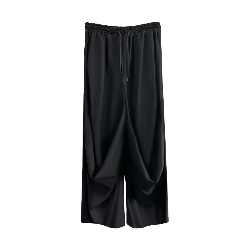 槿沅州23711原创设计暗黑男女同款微喇裤时尚百搭宽松休闲裤女