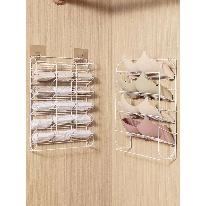 袜子收纳神器放袜子内裤收纳盒家用收纳挂架分格壁挂式内衣收纳架