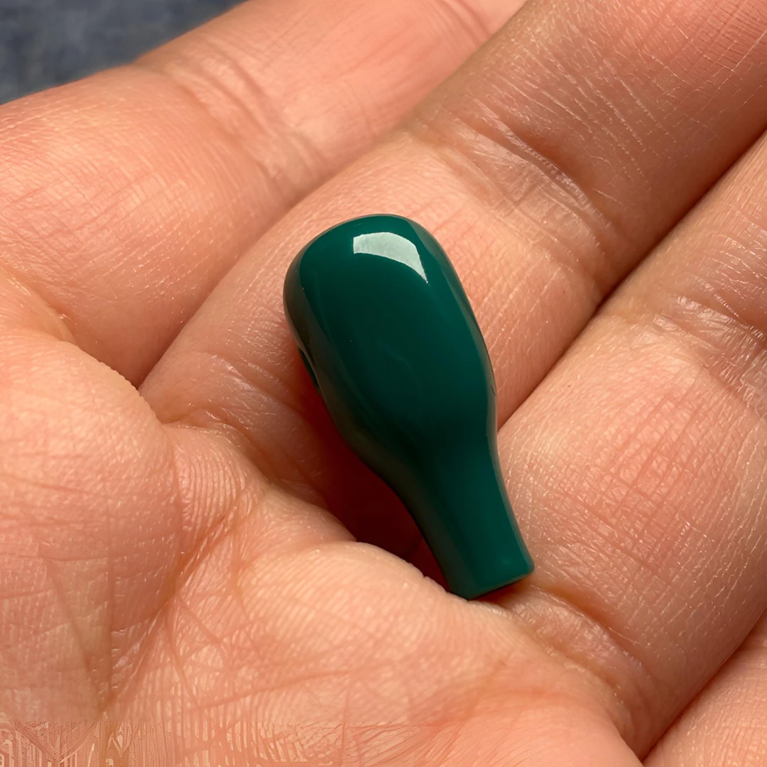 藏式三通 纯手工制作 绿色 手工时尚百搭高冰项坠满绿女款镶嵌