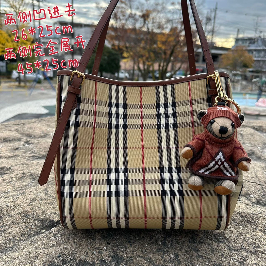 【工厂直销】巴家经典格子托特包 百搭手提单肩包
