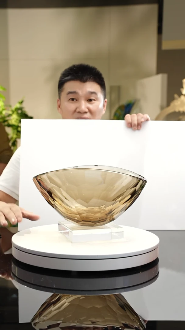 【闪购商品】琉璃手工艺品福利青铜切面果碗小号