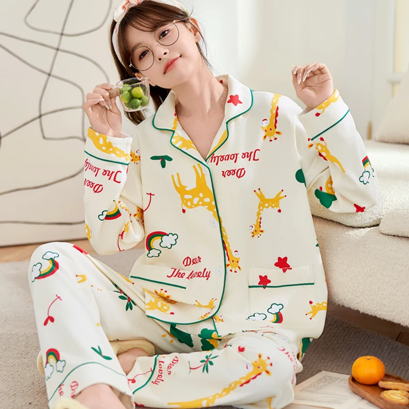 睡衣女2025年秋冬新款可爱甜美长袖休闲高级感春秋季家居服两件套