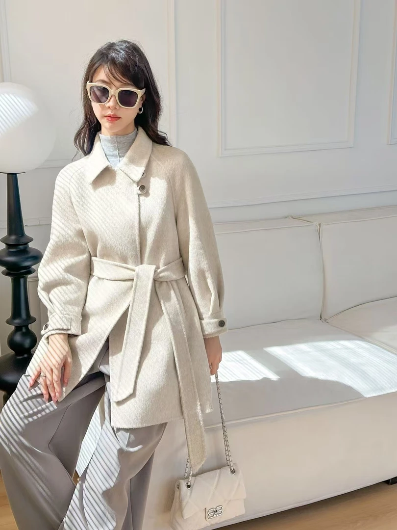 T24103 秋冬新款翻领宽松百搭大衣