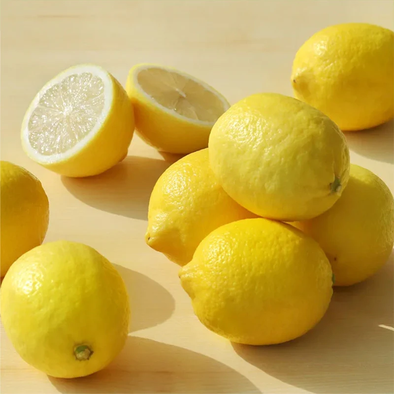 黄柠檬皮薄多汁新鲜精选香气浓郁酸甜采摘规格1/5斤大个产地发货