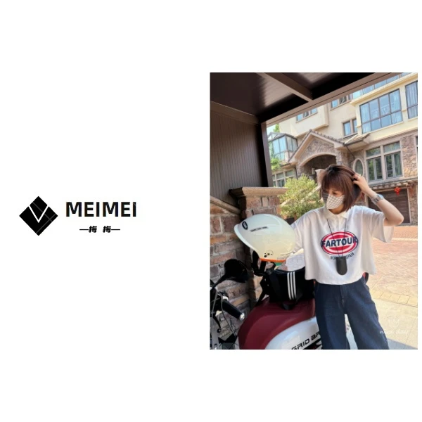 XMM.《短款polo衫》夏季时尚百搭洋气休闲小众宽松显瘦POLO衫-8356#