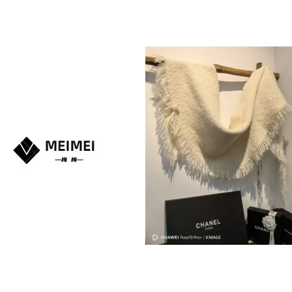 XMM.《流苏围巾》秋冬新款时尚百搭保暖双面流苏围巾