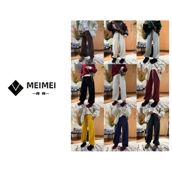 XMM《婴儿绒束脚卫裤》秋季新款时尚百搭洋气休闲加绒束脚卫裤66980