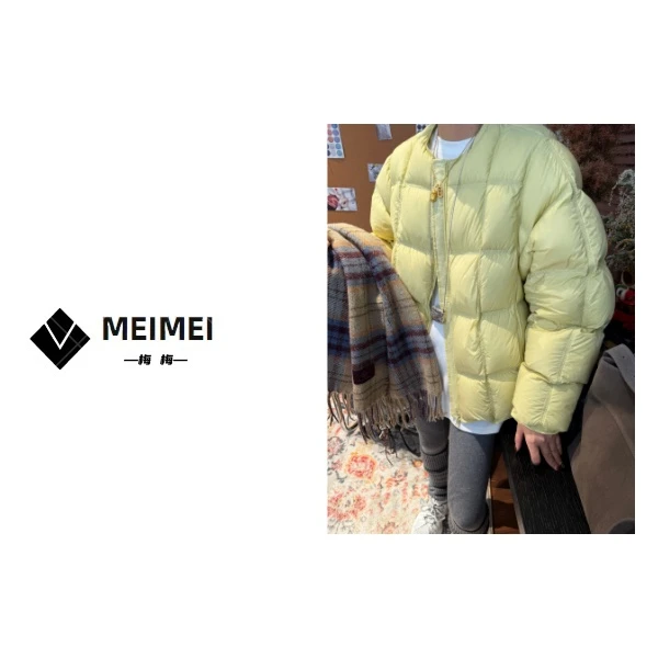 XMM女装.<欧文大地雷>冬季新款休闲时尚百搭洋气羽绒服.5971