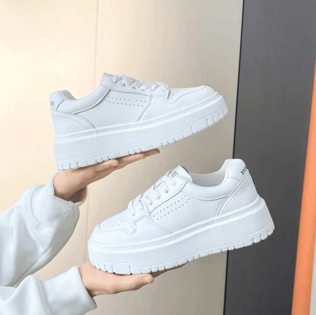 其他2024新款女士时尚百搭厚底夏季网红潮流小白鞋6933