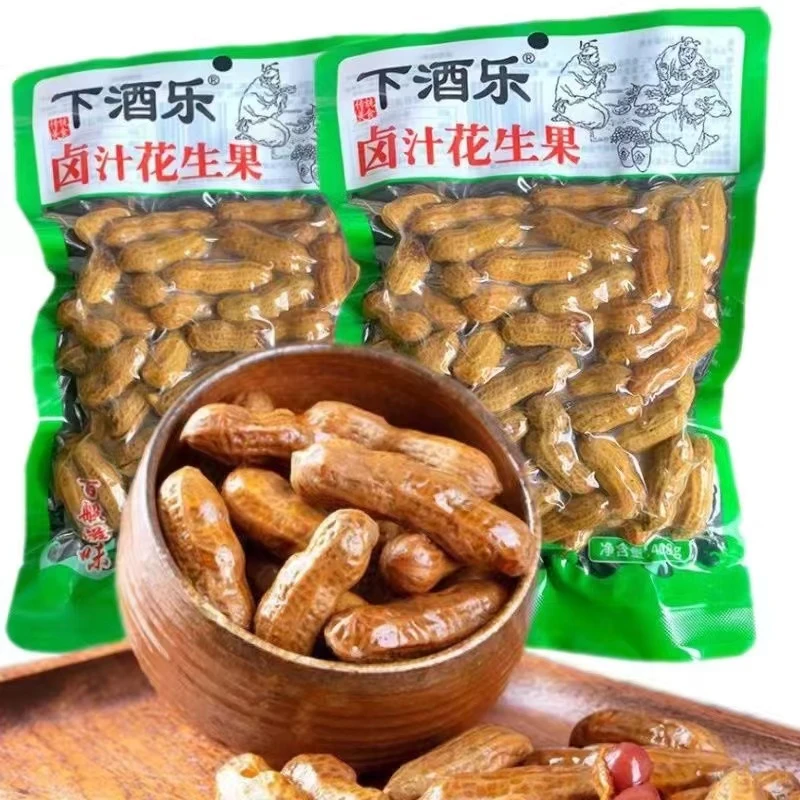 下酒乐水煮花生4袋卤水毛豆真空下酒菜卤毛豆商用即食卤汁批发