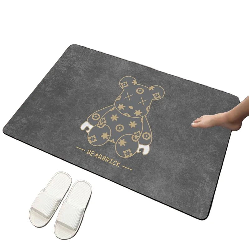 硅藻泥地垫浴室吸水速干软地垫卫生间门口防滑脚垫子厕所卫浴地毯