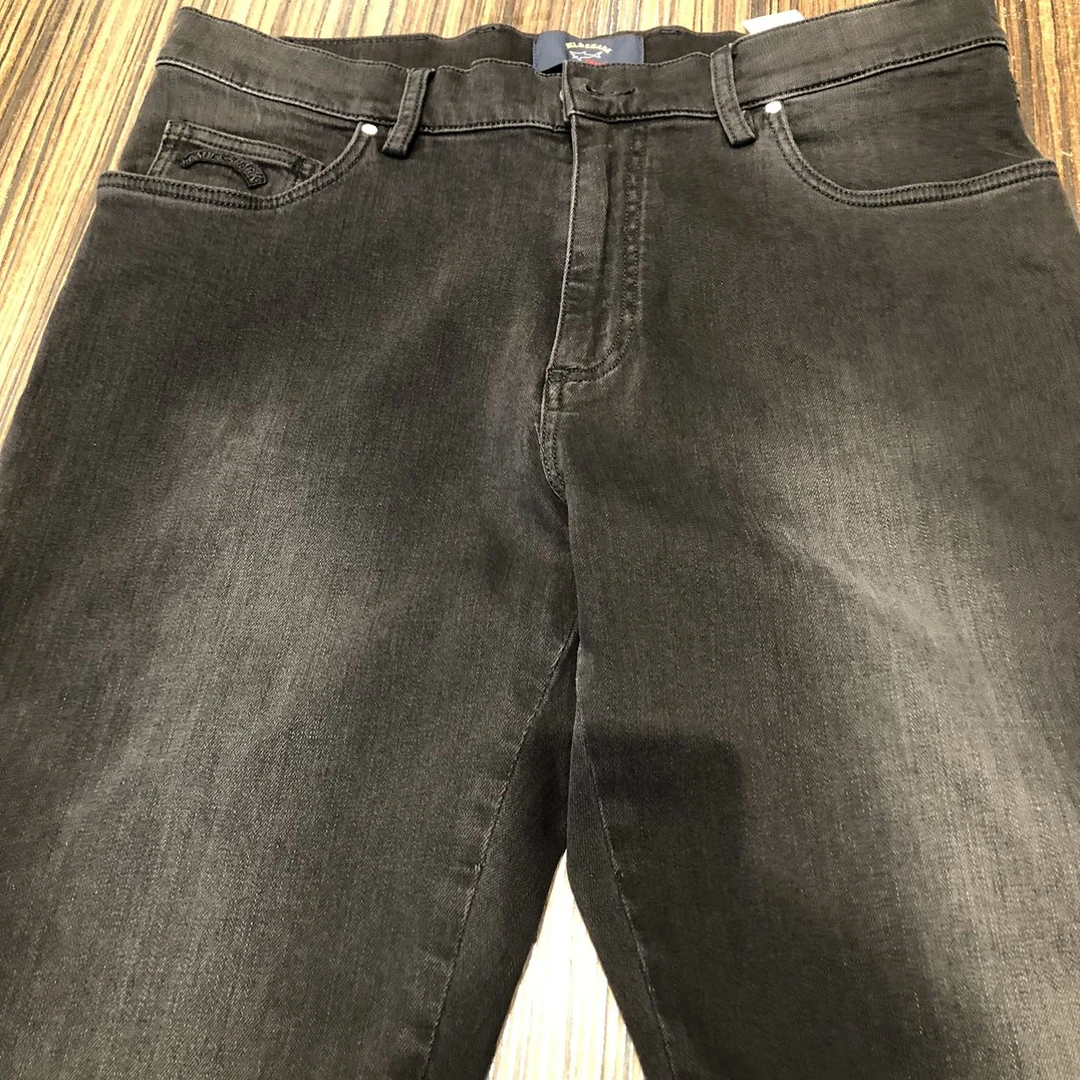 意鲨 男士黑灰色牛仔裤