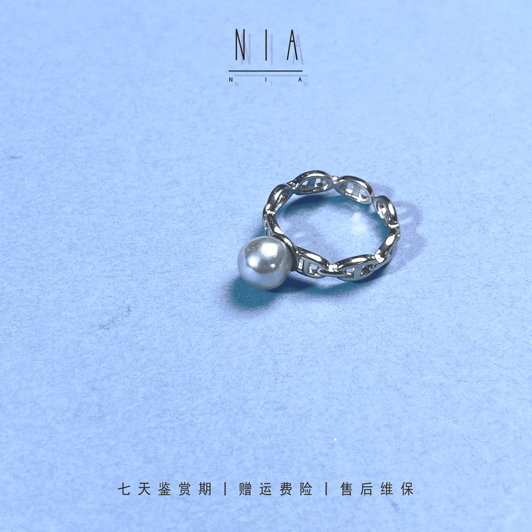 【妮雅推荐】海水珍珠akoya真多麻猪鼻款戒指/6-7mm/s925