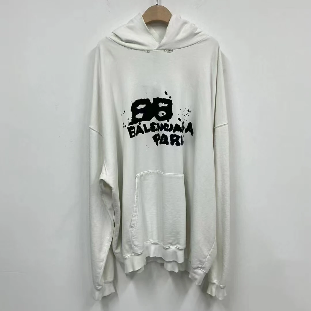 Balenciaga巴黎世家 泼墨套头长袖卫衣 全新L码/公价8200