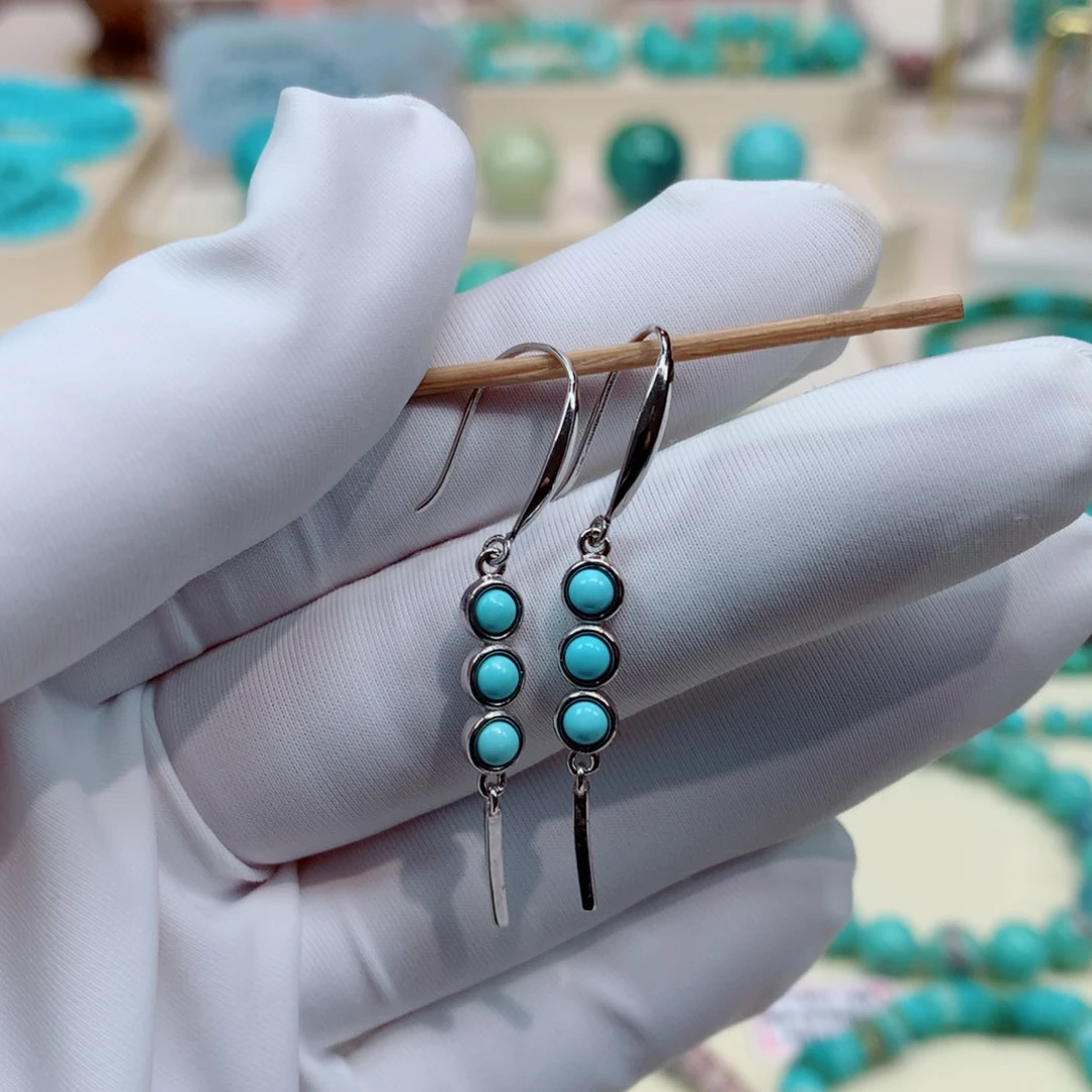 绿松石配饰银S925镶嵌