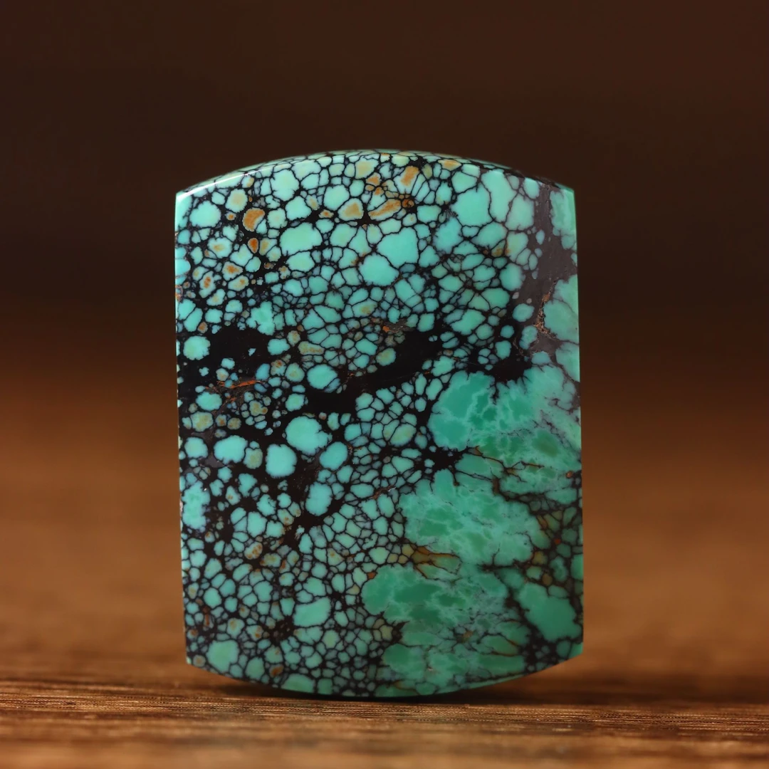 网花意境款绿松石无事牌繁星款