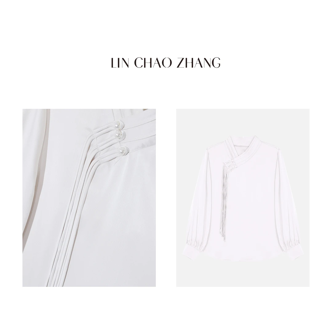 【繁花】国风不对称衬衫 LC240005