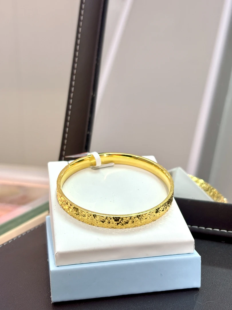 足银手镯 金包银碎碎金手镯气质轻奢轻奢女款