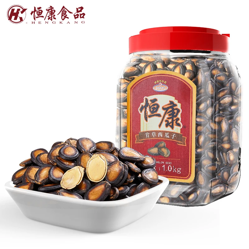 恒康食品 甘草西瓜子1000g大片黑瓜子咸味休闲炒货坚果