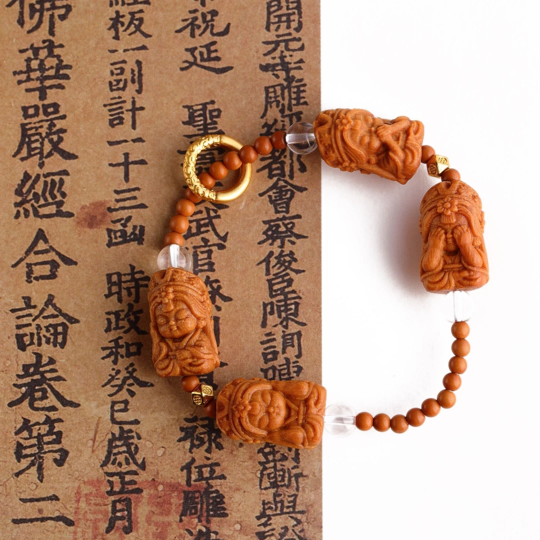 【耶耶家】3.5mm橄榄核手串搭配四不扎基