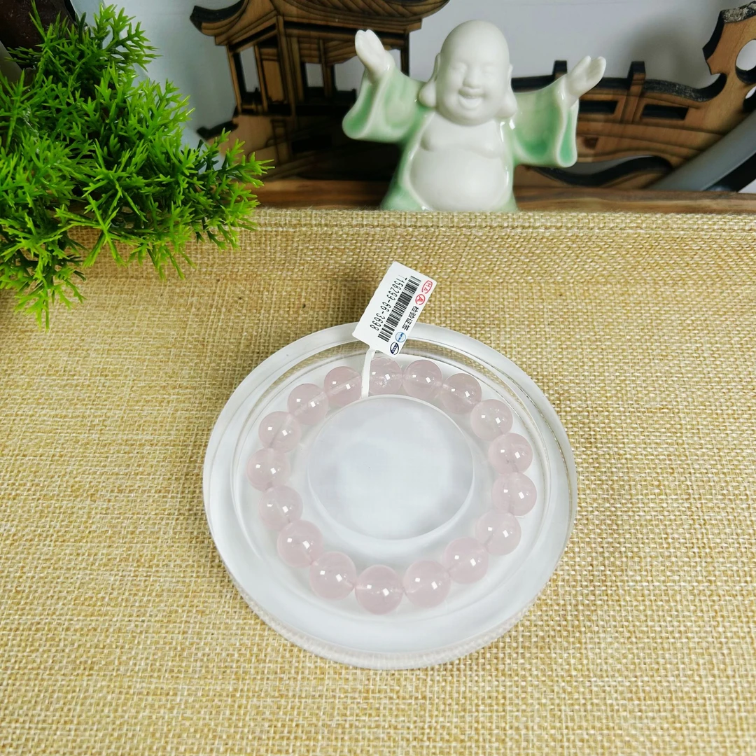果冻马粉-清禾珠宝天然马达加斯加粉水晶手串