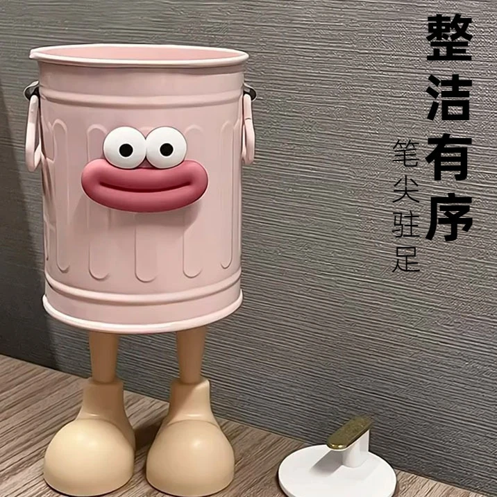爆款搞怪笔筒大容量学生桌面收纳盒女孩办公室儿童男孩轻奢高级感