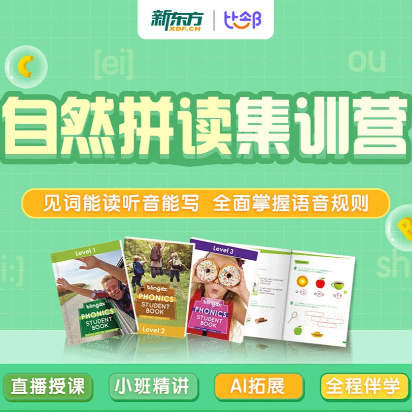 新东方自然拼读集训营(含书籍)