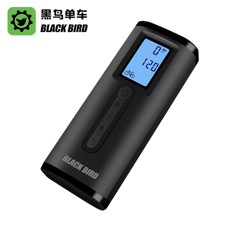 黑鸟智能充气泵便携山地自行车汽车篮球电动摩托车迷你打气筒充电