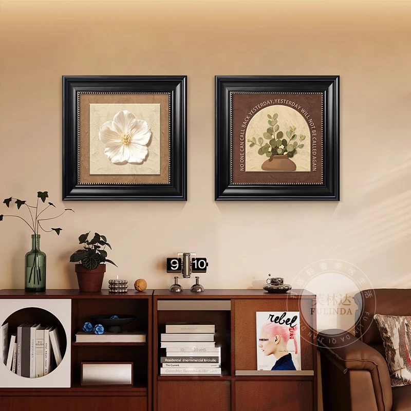 芙林达复古高档餐厅装饰画花卉卧室玄关壁画客厅画沙发背景墙挂画