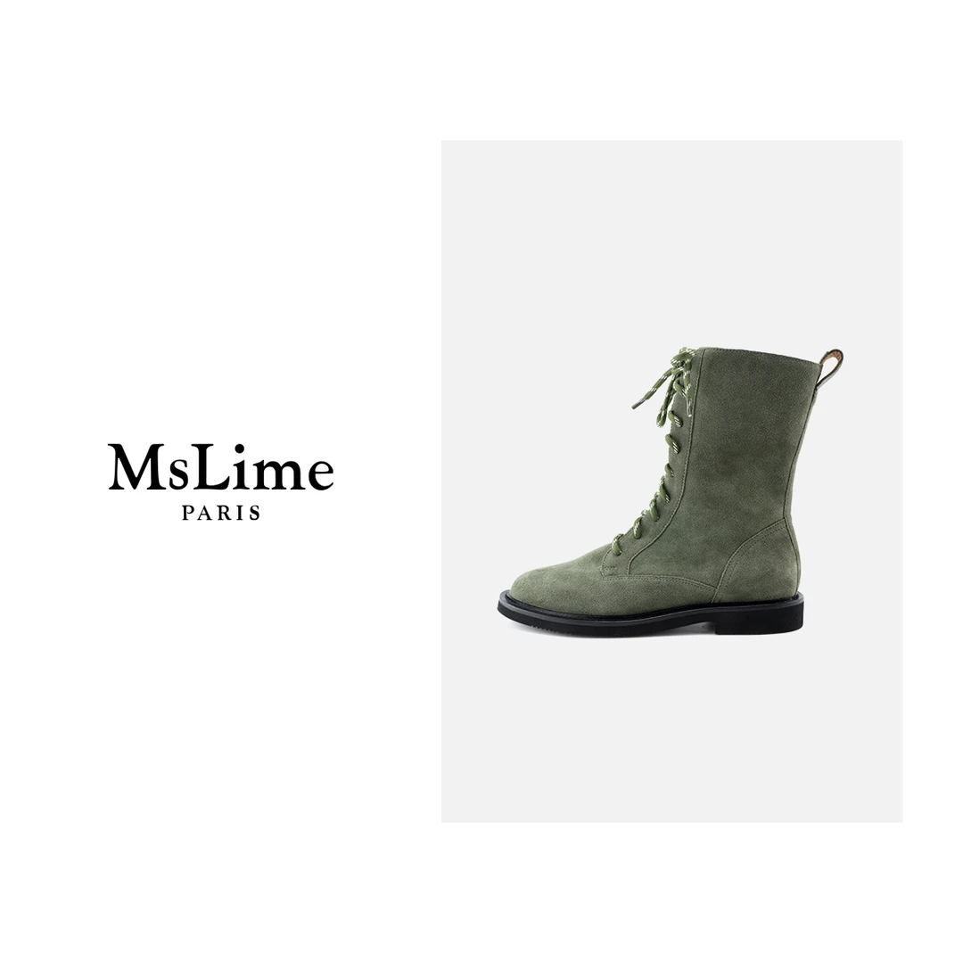 王嬛嬛MsLime24年新款时尚休闲气质百搭靴子 HC2C2101
