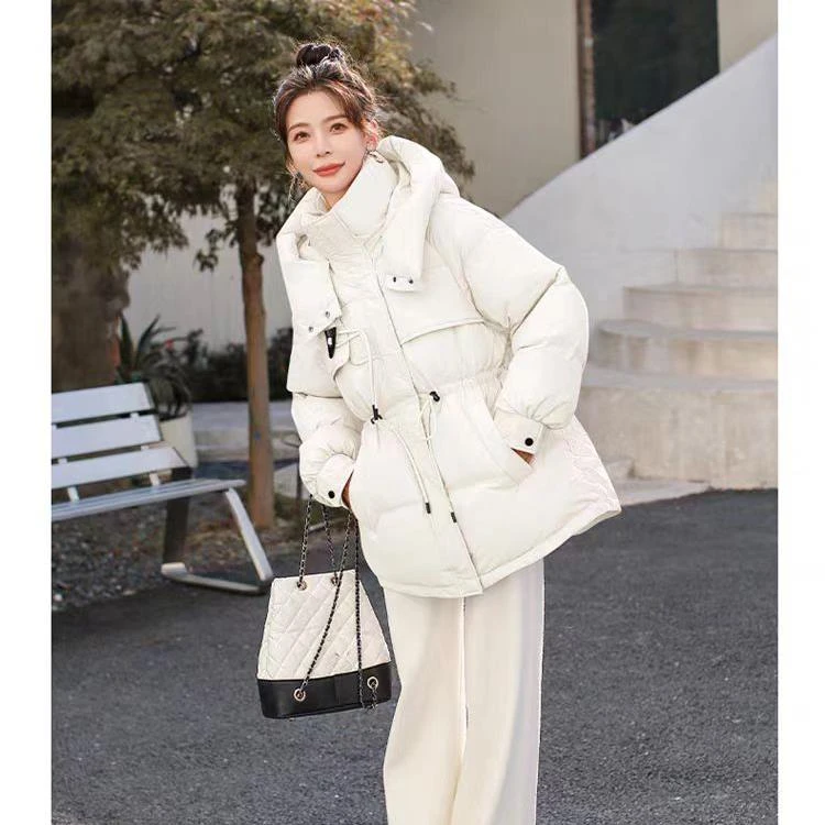272小香风长羽绒服女冬新款爆款轻薄品牌小个子外套