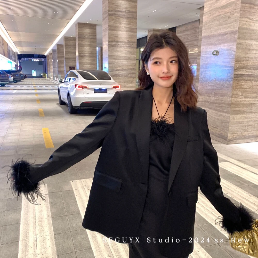2025春法式女神范优雅洋气质西装外套显瘦设计感时尚休闲百搭西服