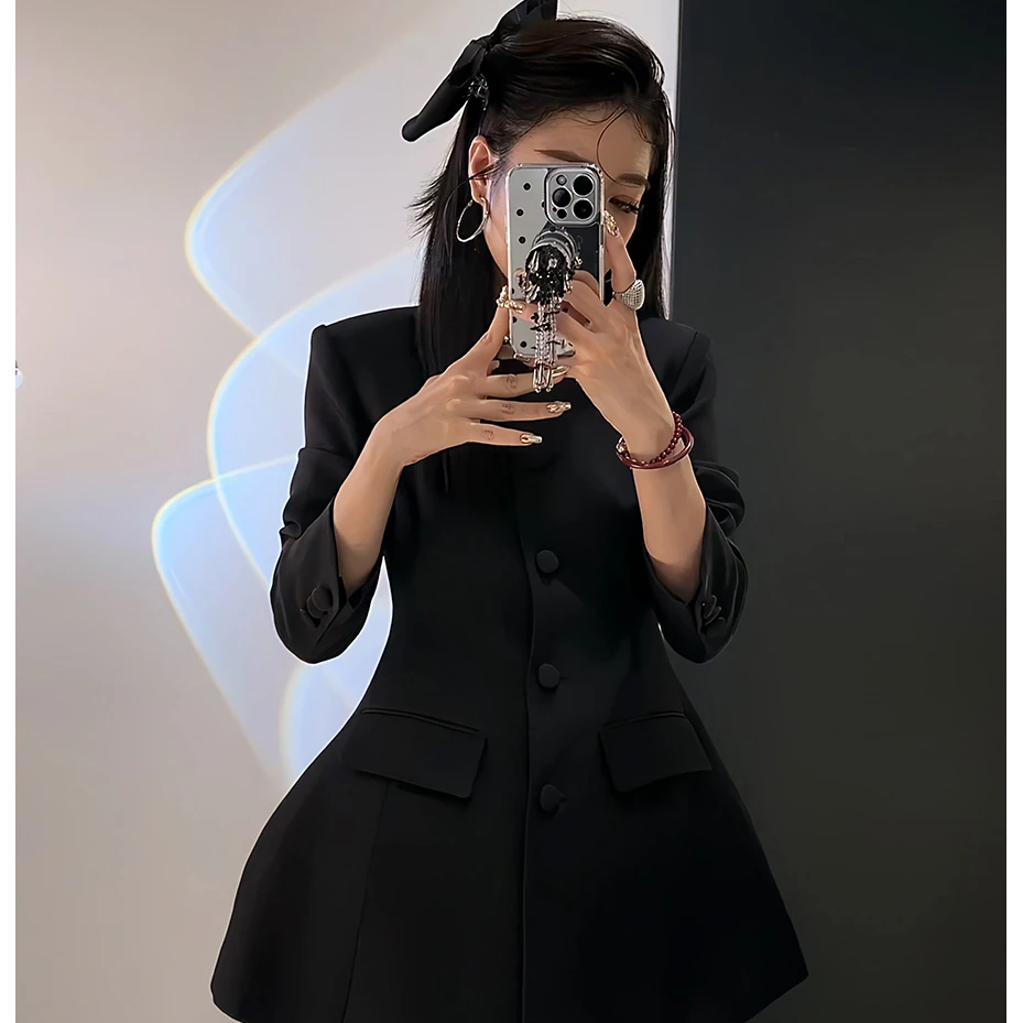 朝南发South法式高级感西装外套女欧式秋冬设计收腰百搭休闲西服