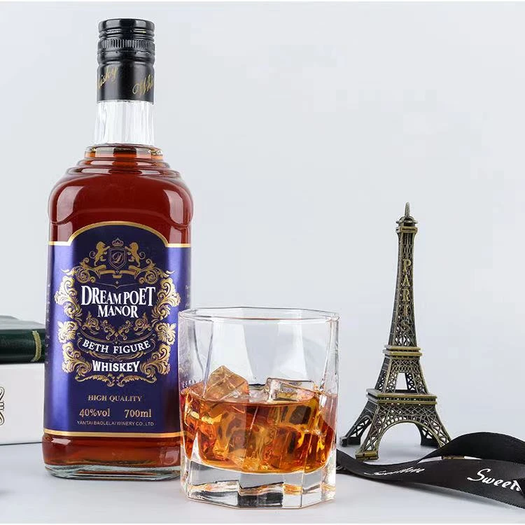 中国生产方瓶威士忌洋酒贝斯图700ml40度酒吧聚会庆典送礼酒