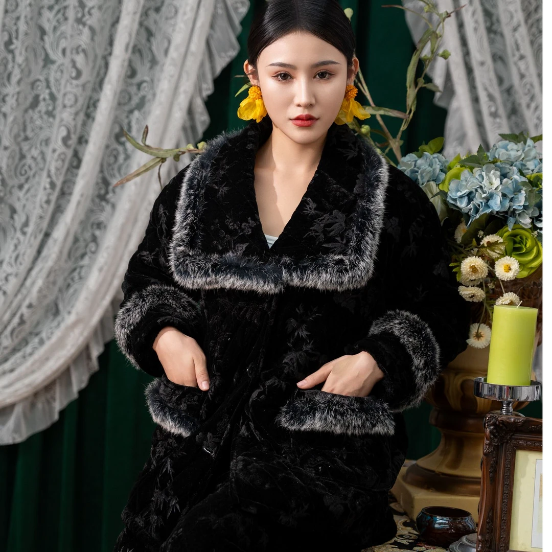 yixargozur/邑夏公主冬季新款时尚轻奢气质加厚设计师家居服K0005