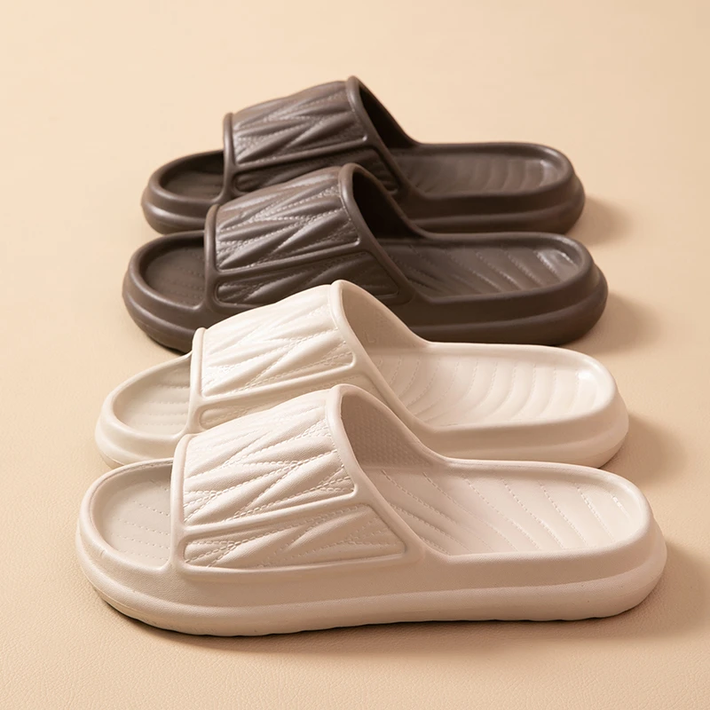 2025夏季防滑拖鞋室内家具软底家用静音洗澡加厚菱形竹叶款凉拖鞋