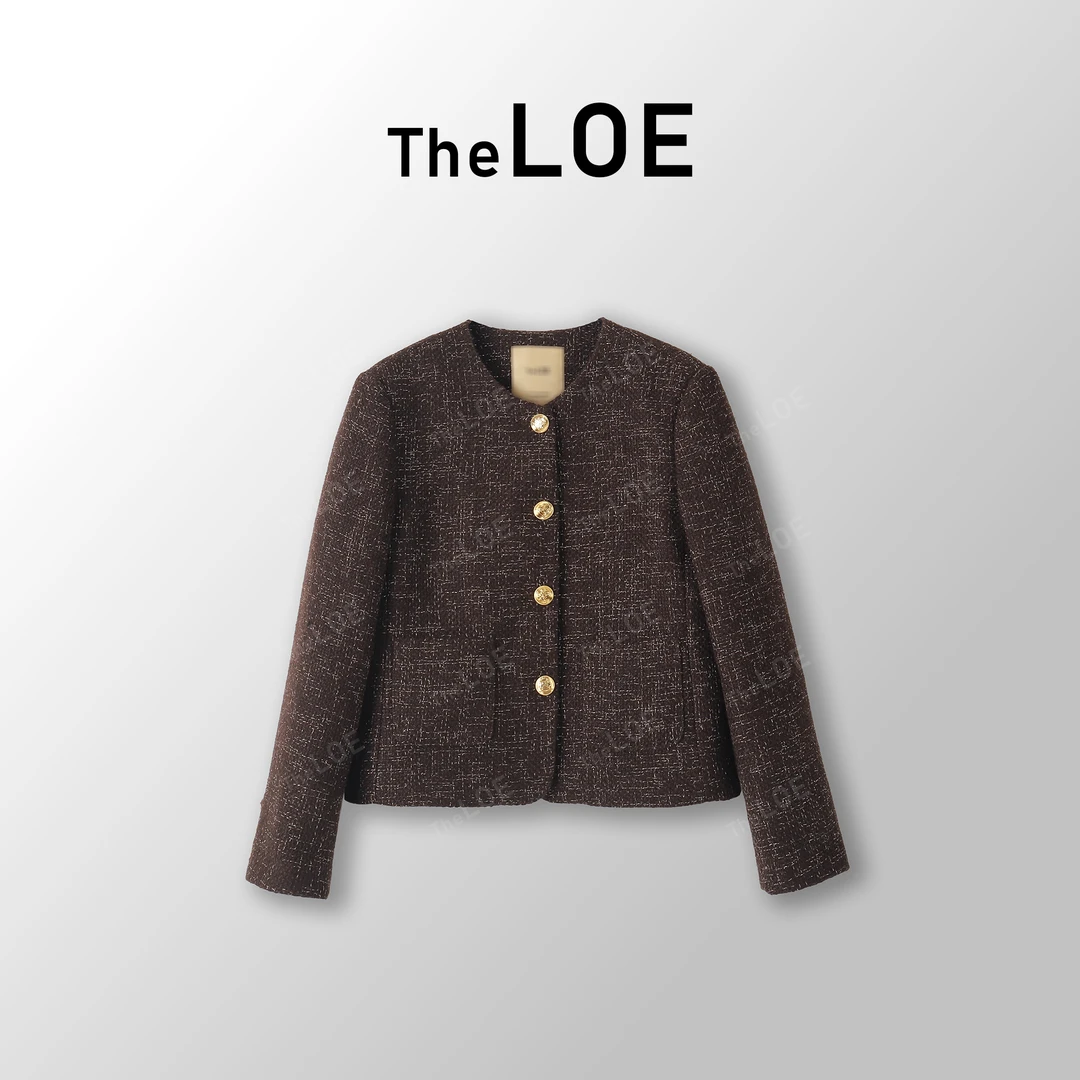 TheLOE/「栗棕」90白鹅绒高定羊毛温暖静奢风香风外套#11.17W-G1099