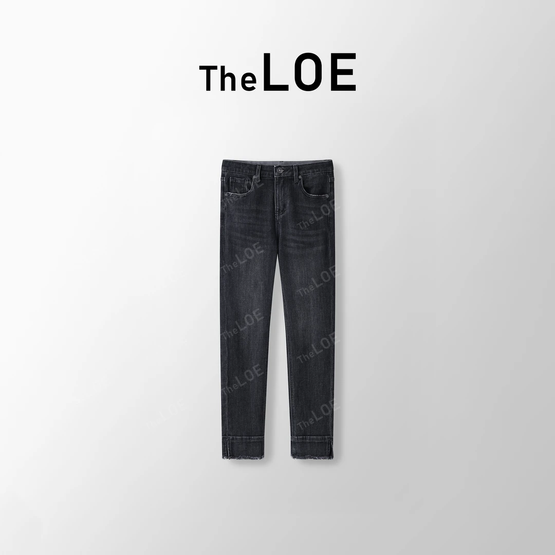 TheLOE/9.19 经典拼接开叉烟筒牛仔裤#09.19K-G8016