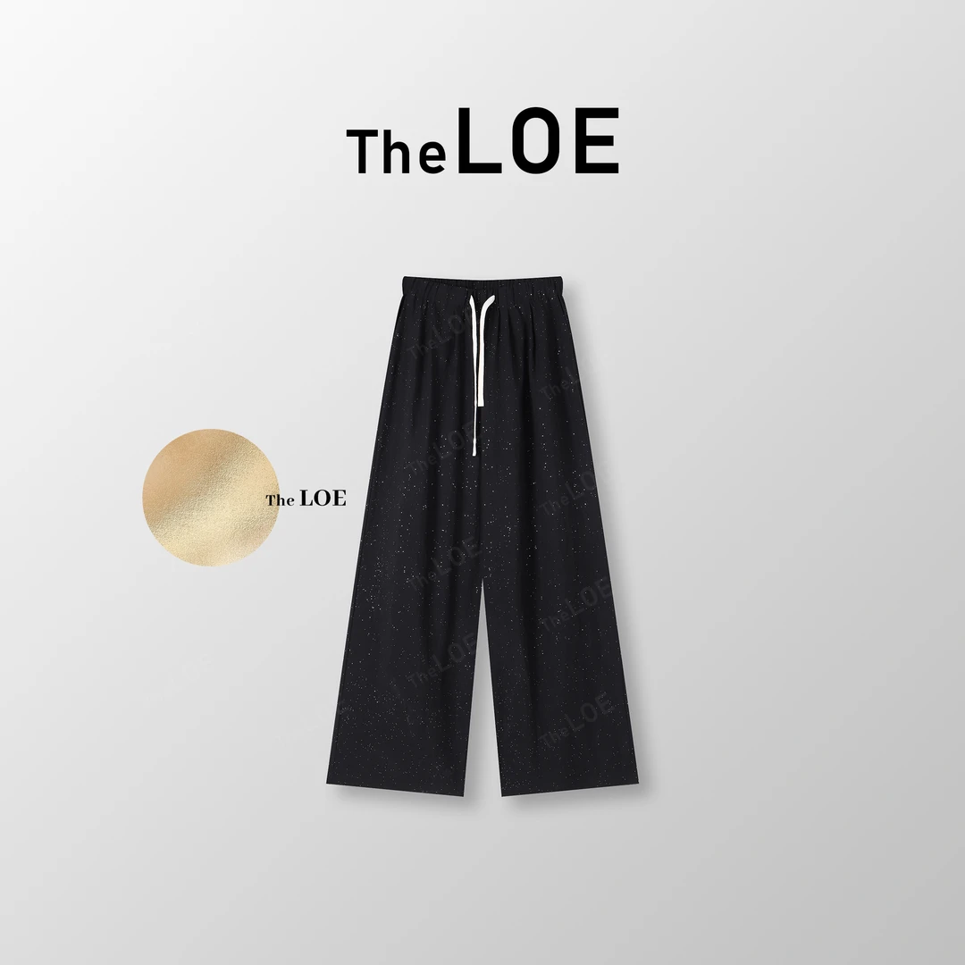 TheLOE/【星空裤】轻奢高级感松紧腰洒银休闲裤#05.03-G1832