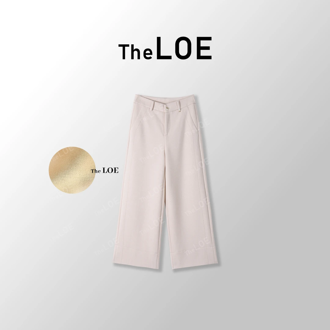 TheLOE/【三针五线羊毛裤】绵羊毛/醋酸 一条过冬 直腿裤#LE-361208
