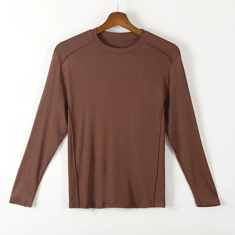 秋冬加肥大码半高领显瘦女圆领长袖弹力外穿打底衫休闲内搭T恤