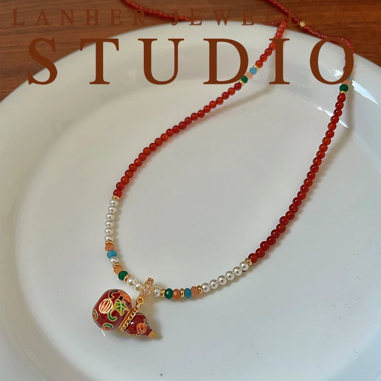 合金项链 【福气】原创新中式复古百搭项链小众高级轻奢毛衣链X250