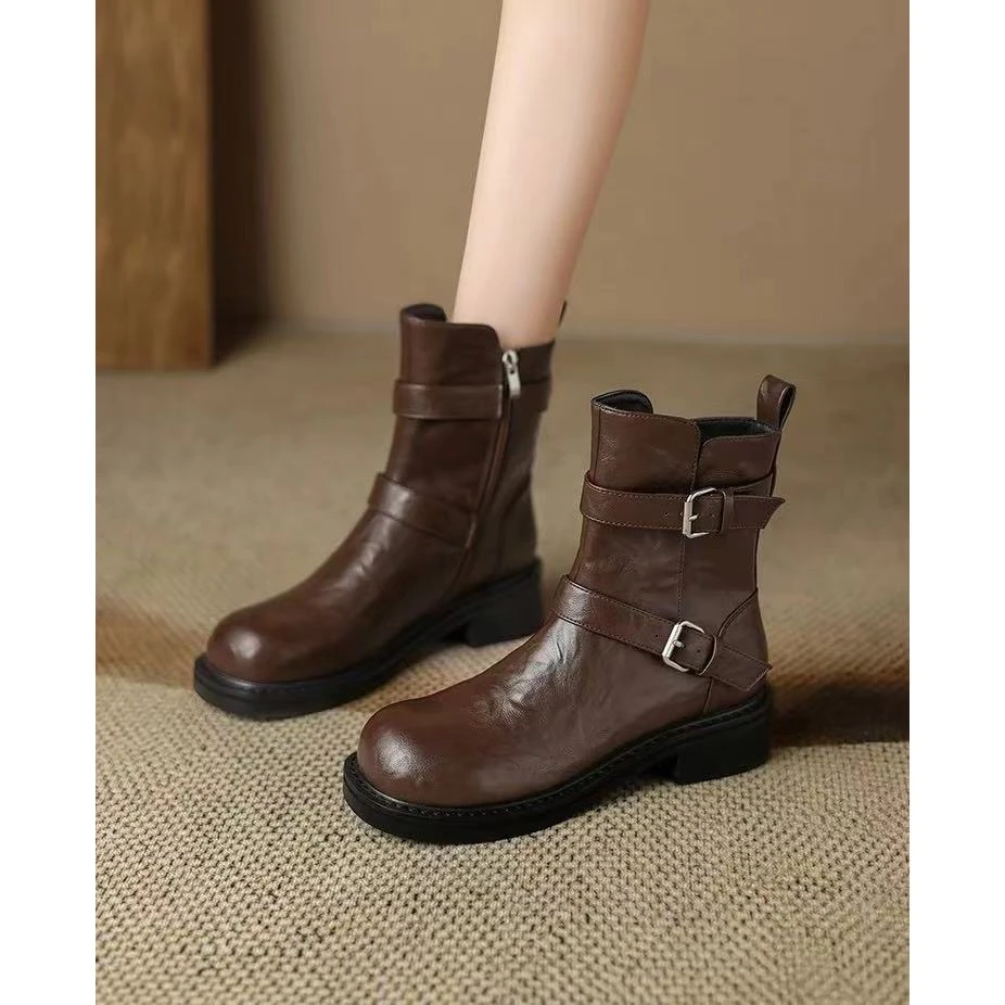 新款气质百搭潮流女款休闲短靴B/DDW/D632