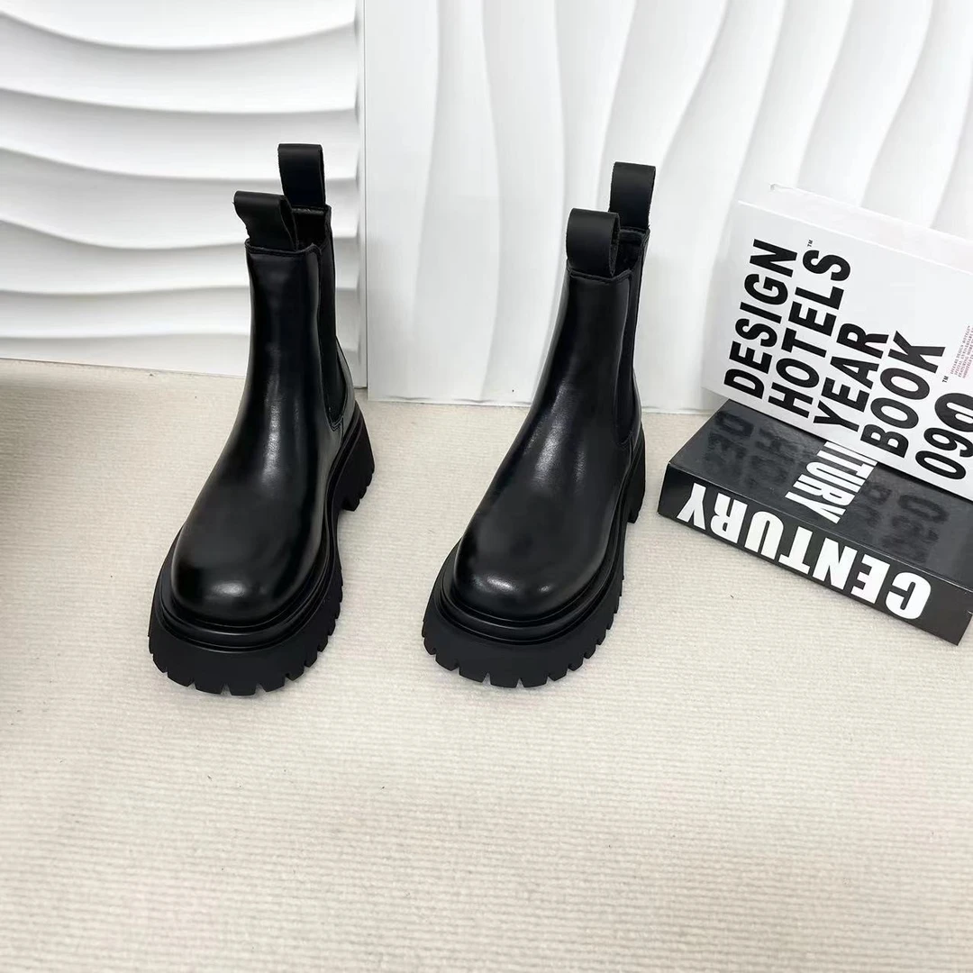 【与然良品】23022-1爆款百搭时尚短靴D