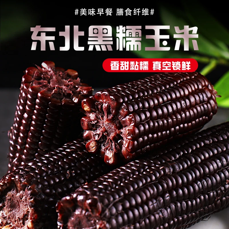 东北黑糯玉米 黏糯玉米  软糯香甜 甜糯拉丝 8支