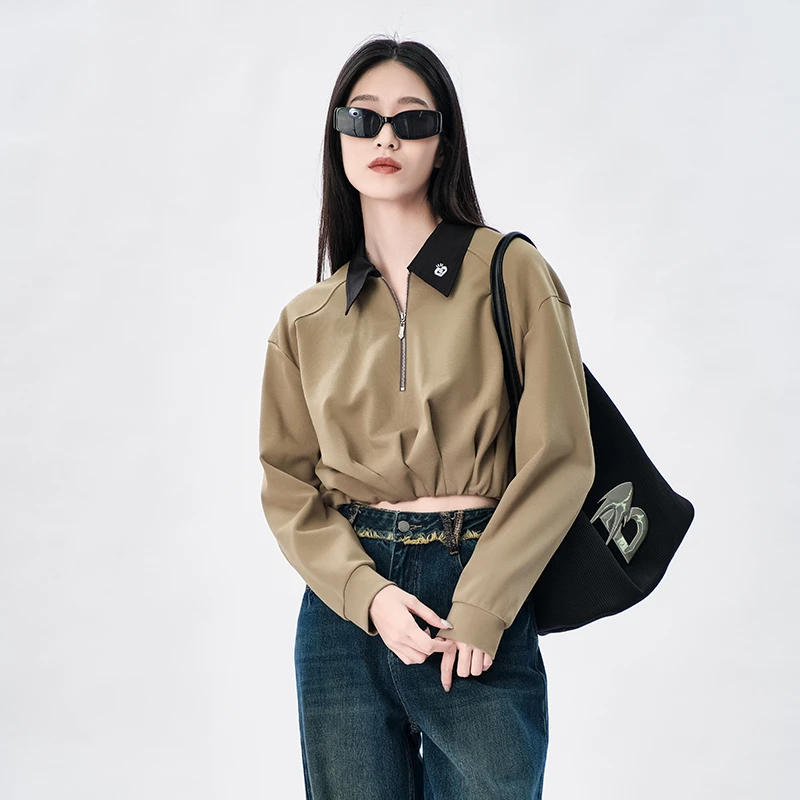 【戴拉专享】艾安琪AIANGEL时尚简约休闲卫衣841255