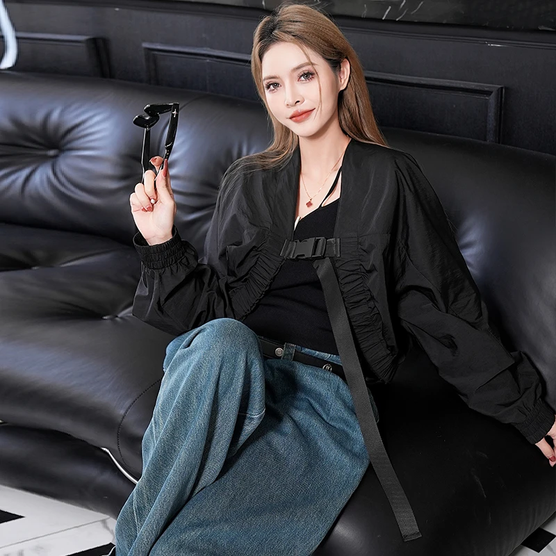 【黄蓉推荐】艾安琪AIANGEL百搭简约梭织外套841259